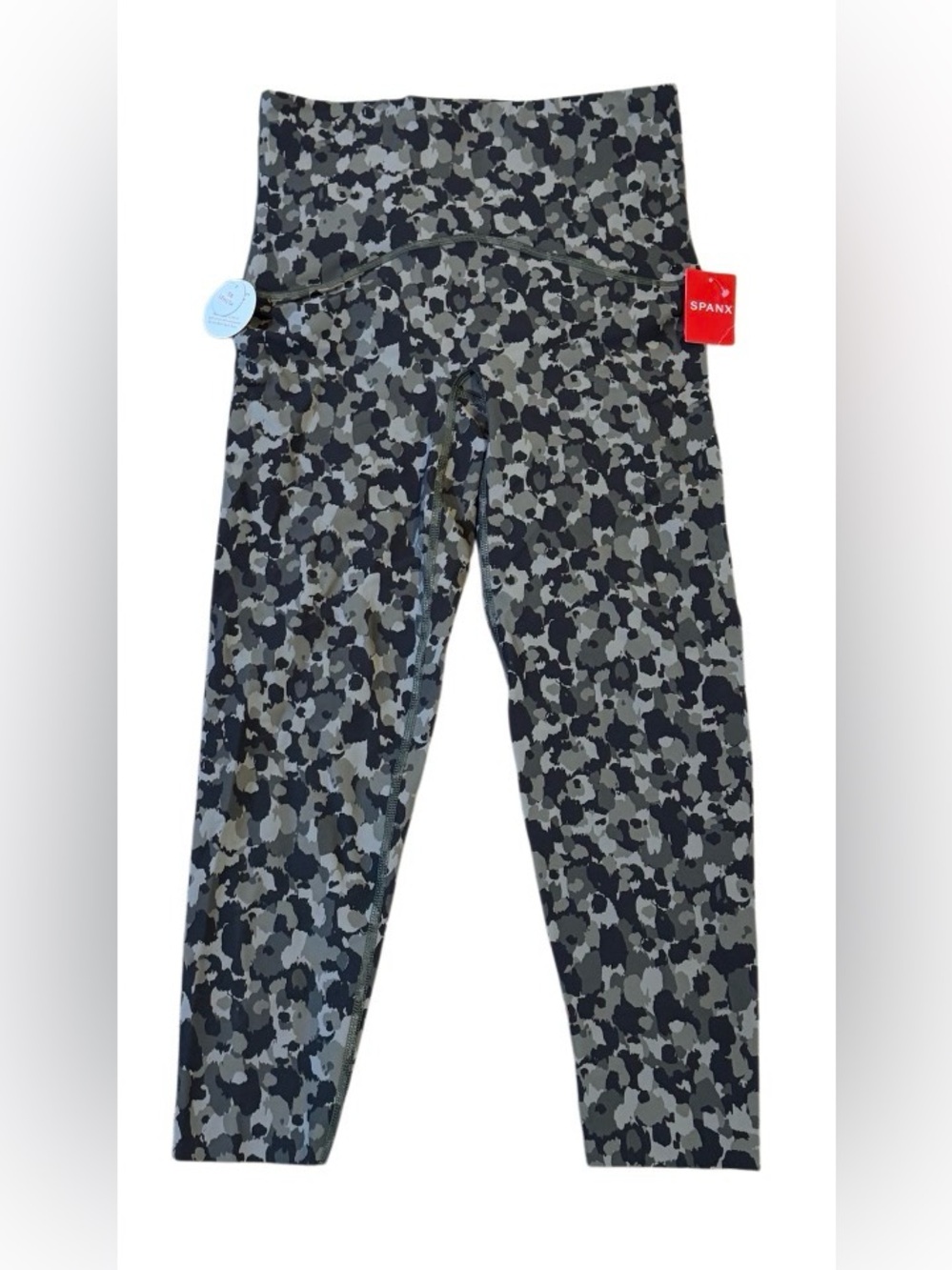 SPANX Booty Boost 7/8 Leggings Large NWT Brushed Collage Dark Palm Camo